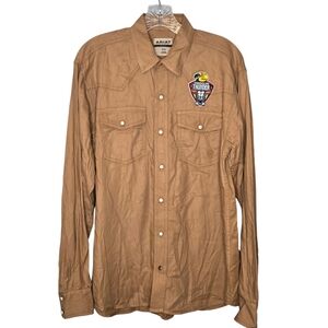 Ariat Long Sleeve Snap Button Shirt Retro Fit Missouri Thunder Embroidered Logo
